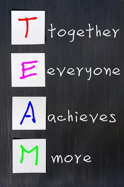 Chalk drawing of TEAM for Together Everyone Achieves More — Stock Photo, Image