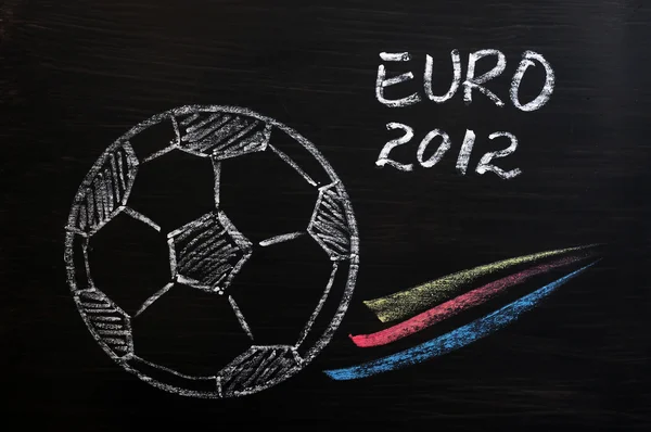 Chalk drawing of EURO 2012 — Stock Photo, Image