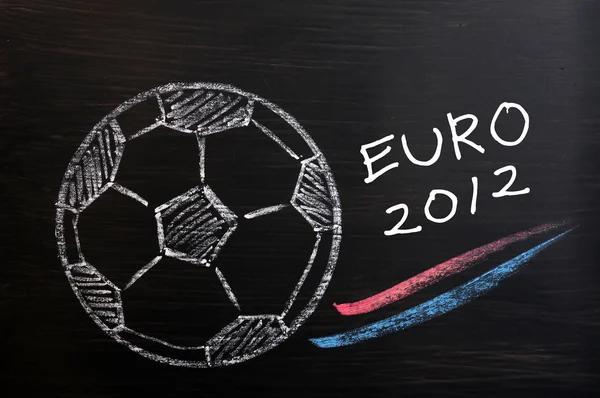 Chalk drawing of EURO 2012 — Stock Photo, Image