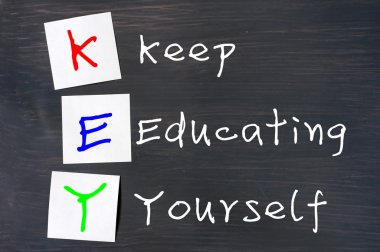 Acronym of Key for Keep Educating Yourself clipart