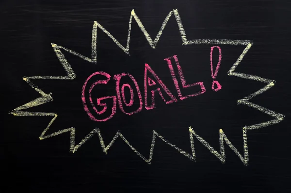 Chalk drawing of Goal — Stock Photo, Image