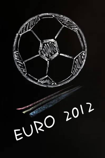 Chalk drawing of EURO 2012