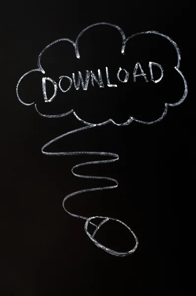 Serviço de nuvem de download — Fotografia de Stock