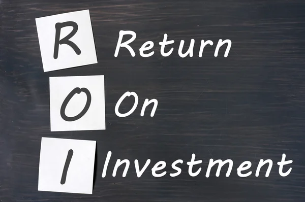 ROI acronym for Return on Investment — Stock Photo, Image