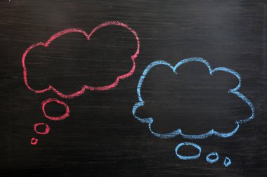 blackboard arka plan boş düşünme baloncuklar çizim manga