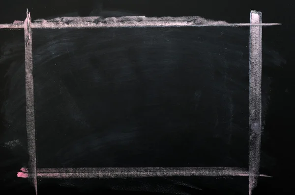 Schoolbord achtergrond met een tekening frame krijt — Stockfoto
