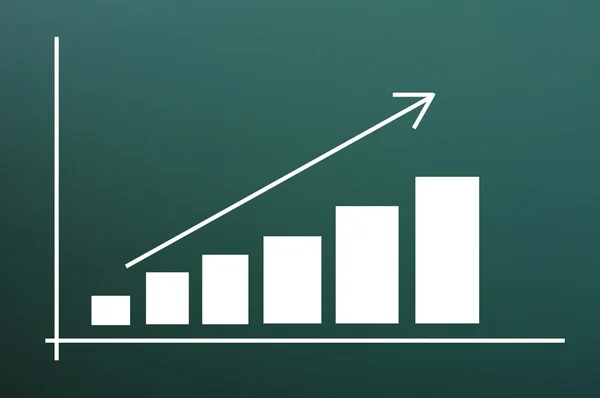 Biznes wykres wzrostu — Zdjęcie stockowe