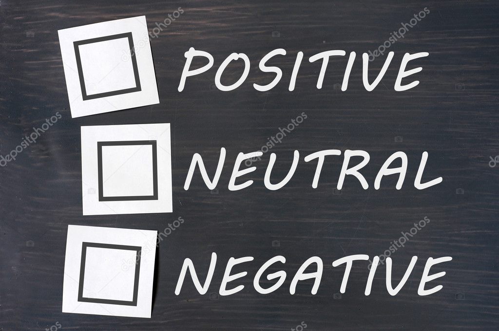 Feedback positive neutral negative on a chalkboard