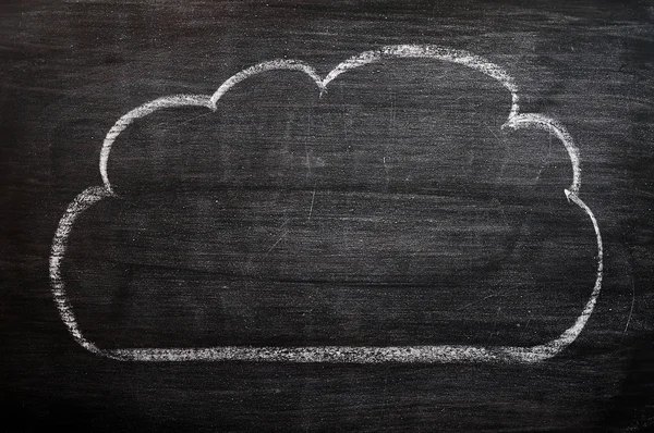 Cloud drawn on a smudged blackboard — Stock Photo, Image
