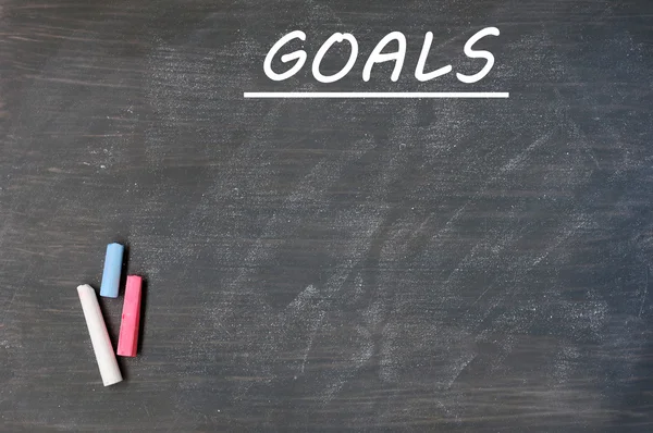 Blank goals background on a smudged blackboard — Stock Photo, Image