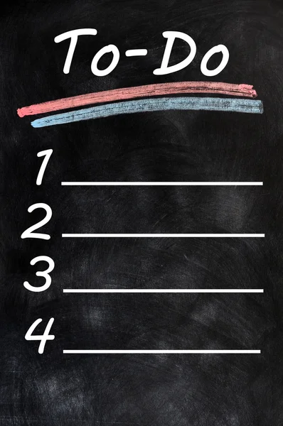 To-do list on a blackboard background — Stock Photo, Image