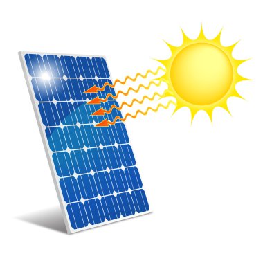 Panel photovoltaic clipart