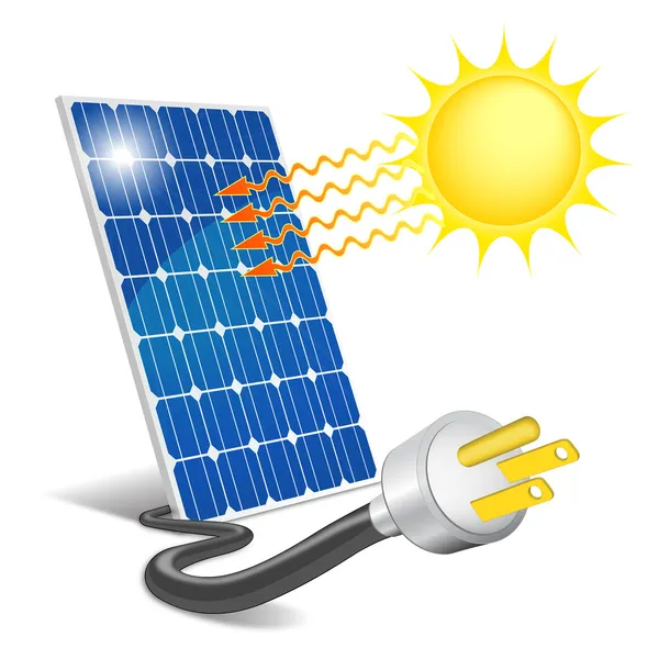 Panel fotovoltaico — Vector de stock
