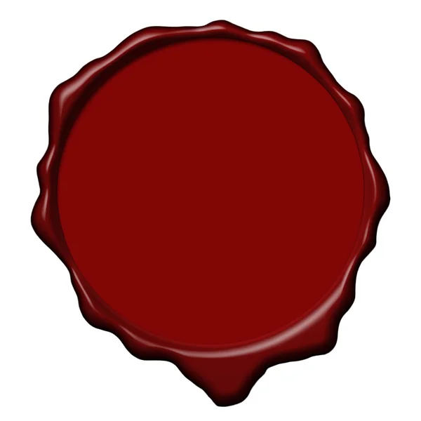 stock image Red wax empty seal