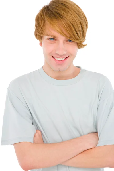 Adolescente ragazzo con le braccia incrociate — Foto Stock