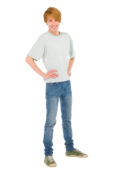 Teenage boy with hands on hips — Stock Photo, Image