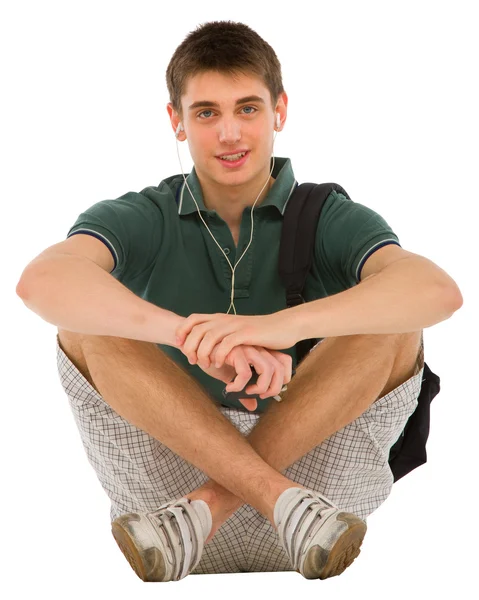 Adolescent étudiant assis — Photo
