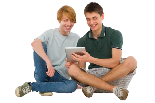 Έφηβα αγόρια χρησιμοποιώντας ipad — Φωτογραφία Αρχείου