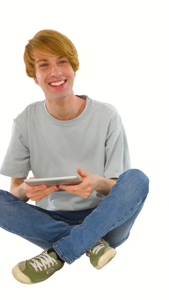 Teenage boys using ipad — Stock Photo, Image