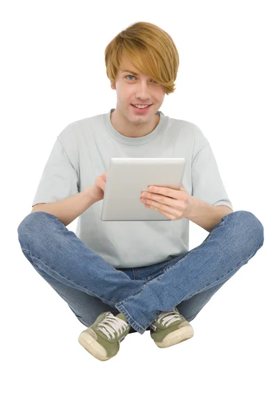 Έφηβα αγόρια χρησιμοποιώντας ipad — Φωτογραφία Αρχείου