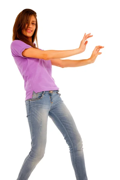 Танцующая девочка-подросток — стоковое фото