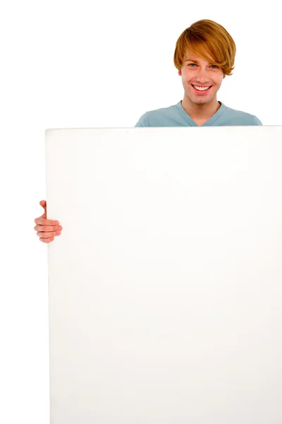 Teenager mit weißem Panel — Stockfoto