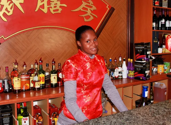 Chińska restauracja bar pani — Zdjęcie stockowe
