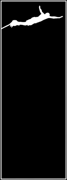 Saltatore Bungee su Sport Card — Foto Stock