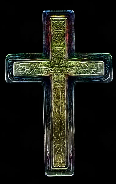 3D-christelijke kruis kunst — Stockfoto