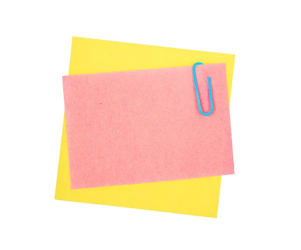 Note paper and clip — Stock Photo, Image