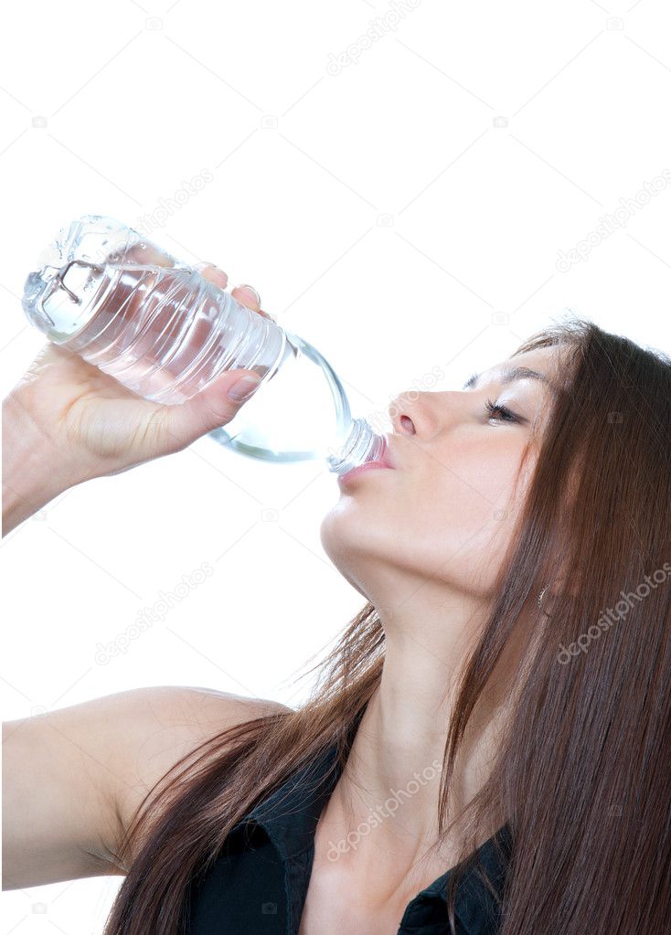 Woman drinking water i