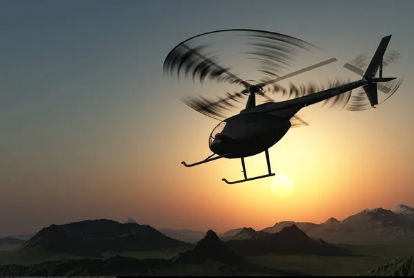 Гражданский вертолет — стоковое фото
