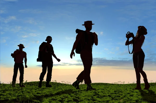 A group of tourists — Stock Photo, Image