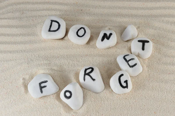 Don't forget words — Stock Photo, Image