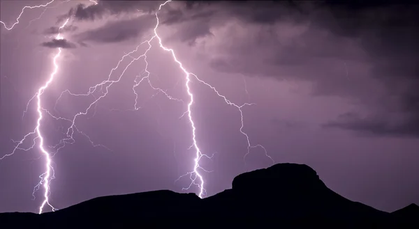 Woolsey Peak Lightning Panorama — Stock Photo, Image