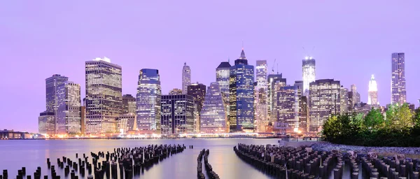 Manhattan siluetinin downtown — Stok fotoğraf