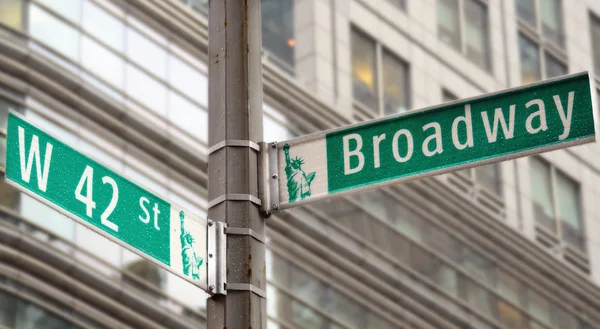 Broadway y la calle 42 — Foto de Stock