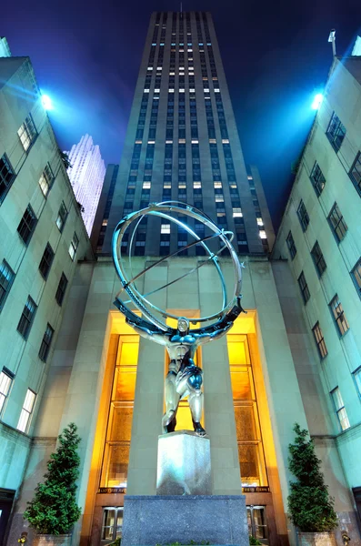 Atlas v Rockefellerově centru — Stock fotografie