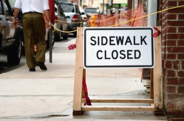 Sidewalk Closed clipart