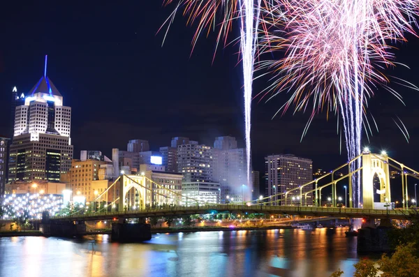 PIttsburgh Fireworks — Stock Photo, Image