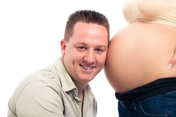 Feliz pai expectante — Fotografia de Stock