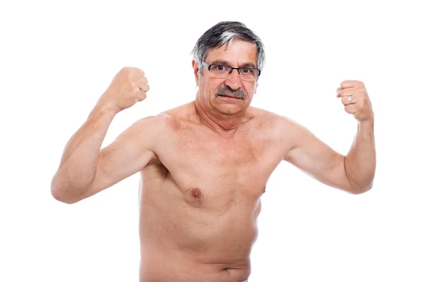 Hombre mayor fuerte posando —  Fotos de Stock