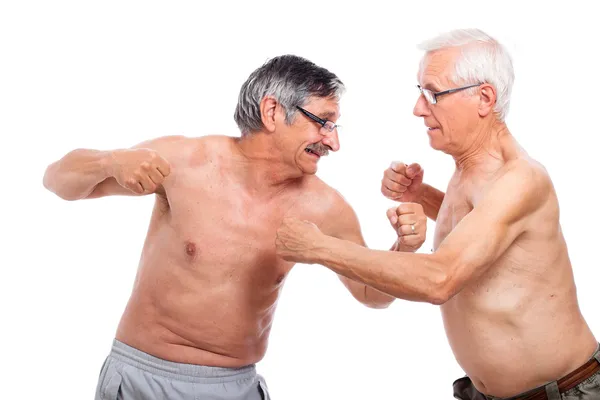 高齢者の戦い — ストック写真