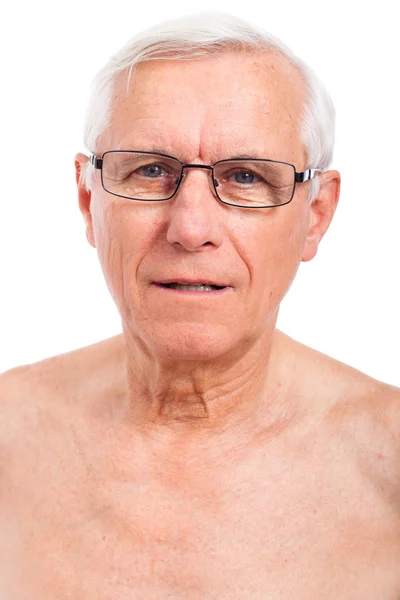 Osoby w podeszłym wieku człowiek twarz — Zdjęcie stockowe