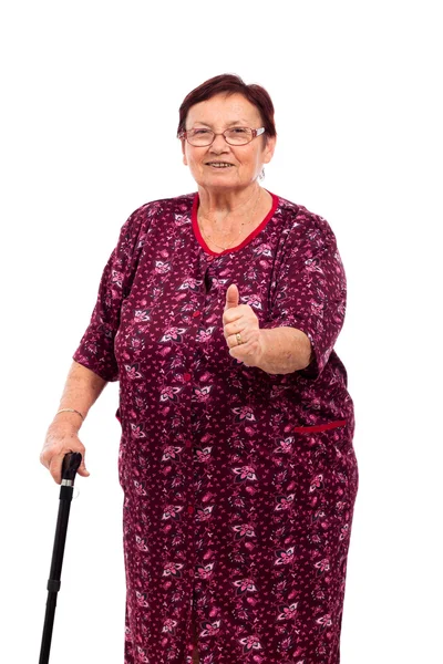 Felice donna anziana — Foto Stock