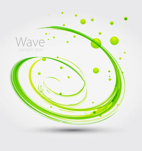 Абстрактные зеленые волны. Вектор — стоковый вектор