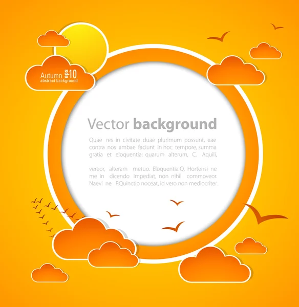 Abstract vector background jn autumn theme. — Stock Vector