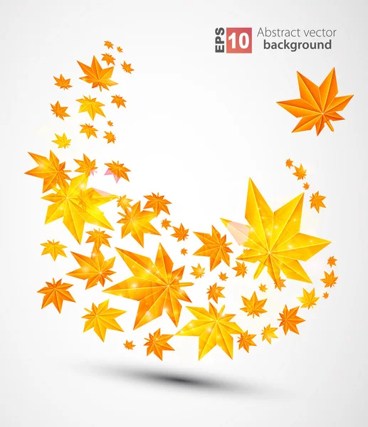 Autumn vector background with bright lights — Stock Vector