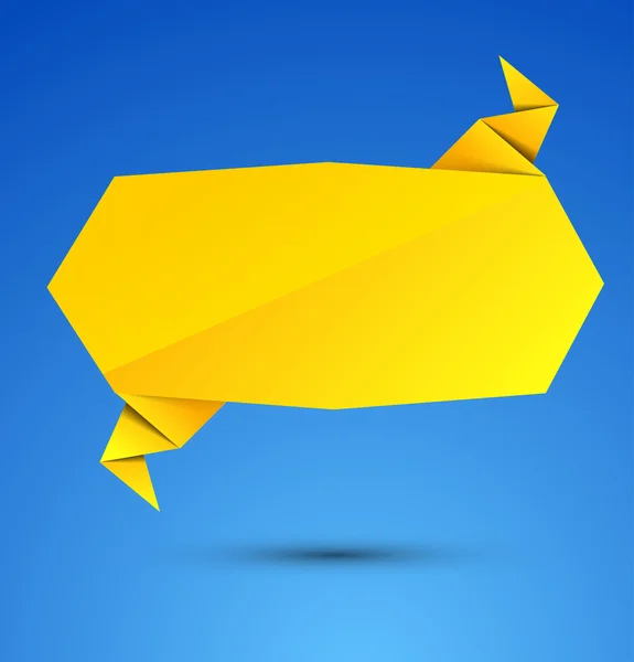 Abstrait origami parole bulle vecteur fond — Image vectorielle