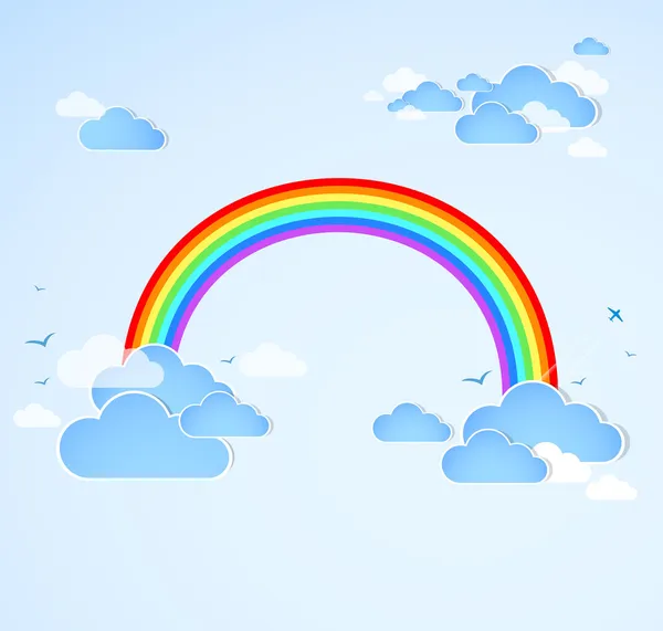 虹と上空の背景。ベクトル — ストックベクタ
